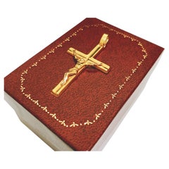 9K Yellow Gold Jesus Christ Large Cross / Crucifix Pendant