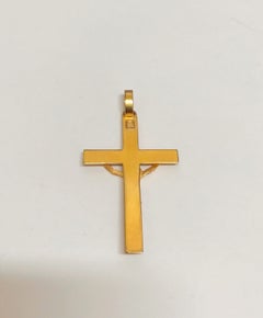 9K Yellow Gold Jesus Christ Large Cross / Crucifix Pendant