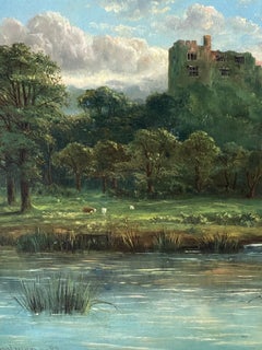 Pittura paesaggistica edoardiana - HCW Gyselman, olio su tela.