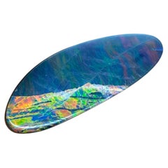 Australischer loser Boulder-Opal mit 9,00 ct. Winton, Queensland. 29 mm x 10 mm.