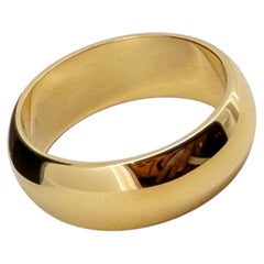 Heavy, Wide & Solid 18K Yellow Gold Classical Rounded 8mm Mens' Wedding Band