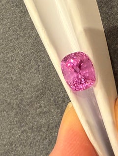 Natural Unheated 2.45ct Pink Sapphire of Cushion Cut. Madagascar. GSL-certified.