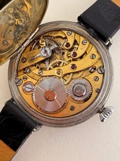 Eterna Military World War I (WWI) Watch w Hinged Elaborate Case, German Movement