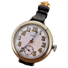 Eterna Military World War I (WWI) Watch w Hinged Elaborate Case, German Movement
