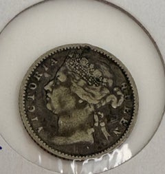 Moneta d'argento da 10 centesimi degli Insediamenti dello Stretto, 1882 circa, 800. aF (quasi perfetta)