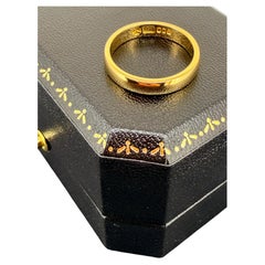 Australian Art-Deco c1921 21K Yellow Gold 4mm Mens' Wedding Band by W.J. Moore.