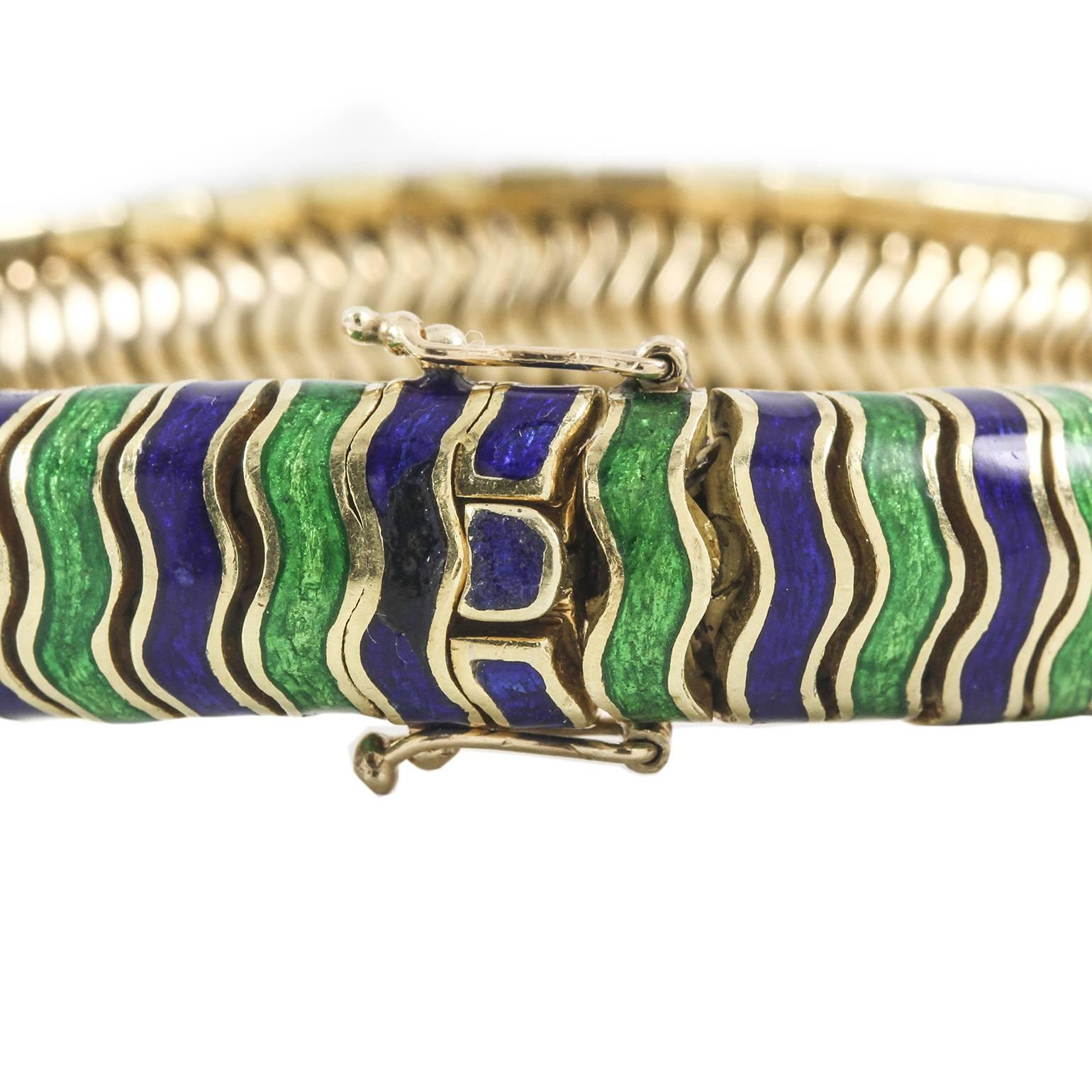 Women's  Gold caterpillar Bracelet From Tiffany & CO. For Sale