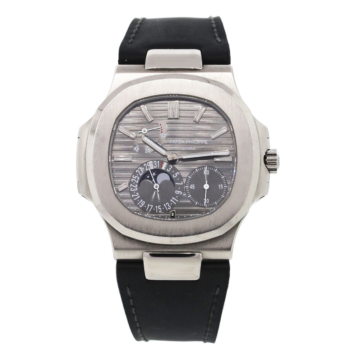 Patek Philippe White Gold Nautilus Wristwatch Ref 5712G