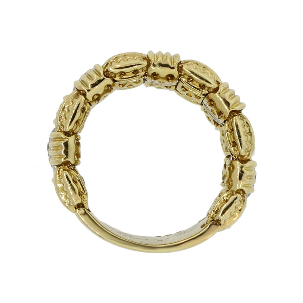 Women's Roberto Coin Appassionata Diamond Woven Gold Ring