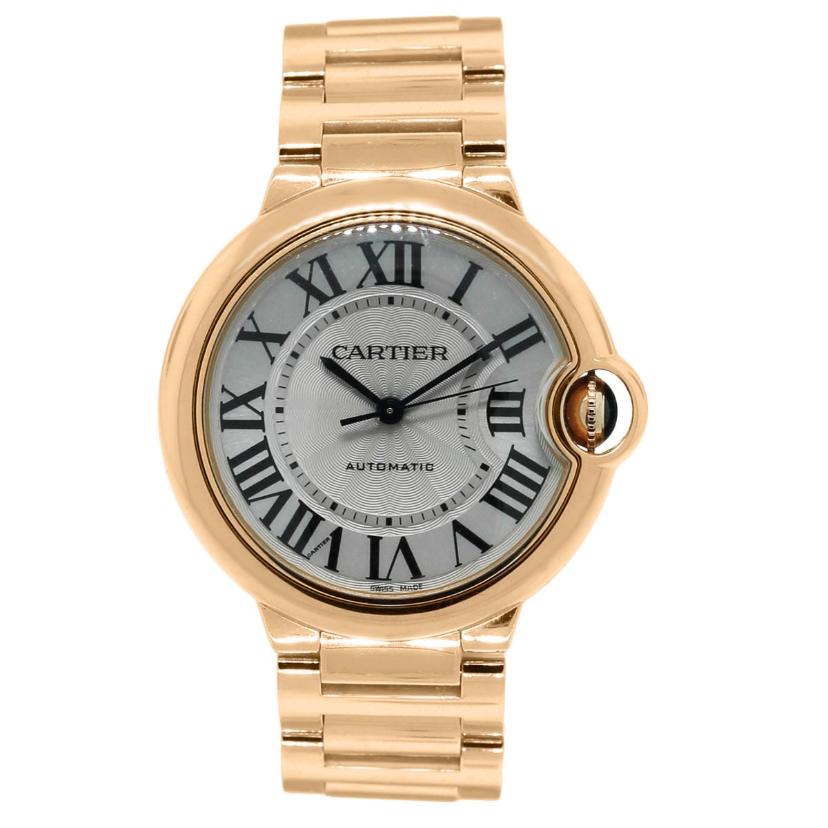 Brand: Cartier
Reference: W69004Z2
Case Material: 18k Rose Gold
Movement: Automatic
Case Measurement: 36mm
Dial: White Dial
Crystal: Scratch Resistant Sapphire
Clasp: Double Fold Over Clasp
Size: Will Fit a 6