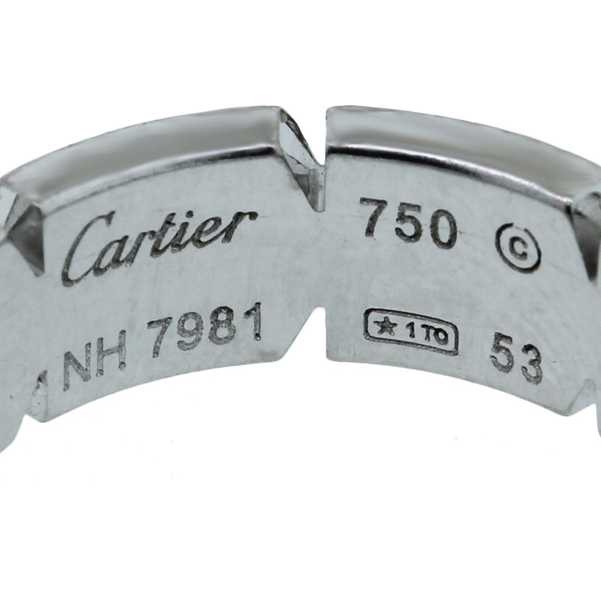 Women's Cartier Tank Francaise Diamond Gold Band Ring
