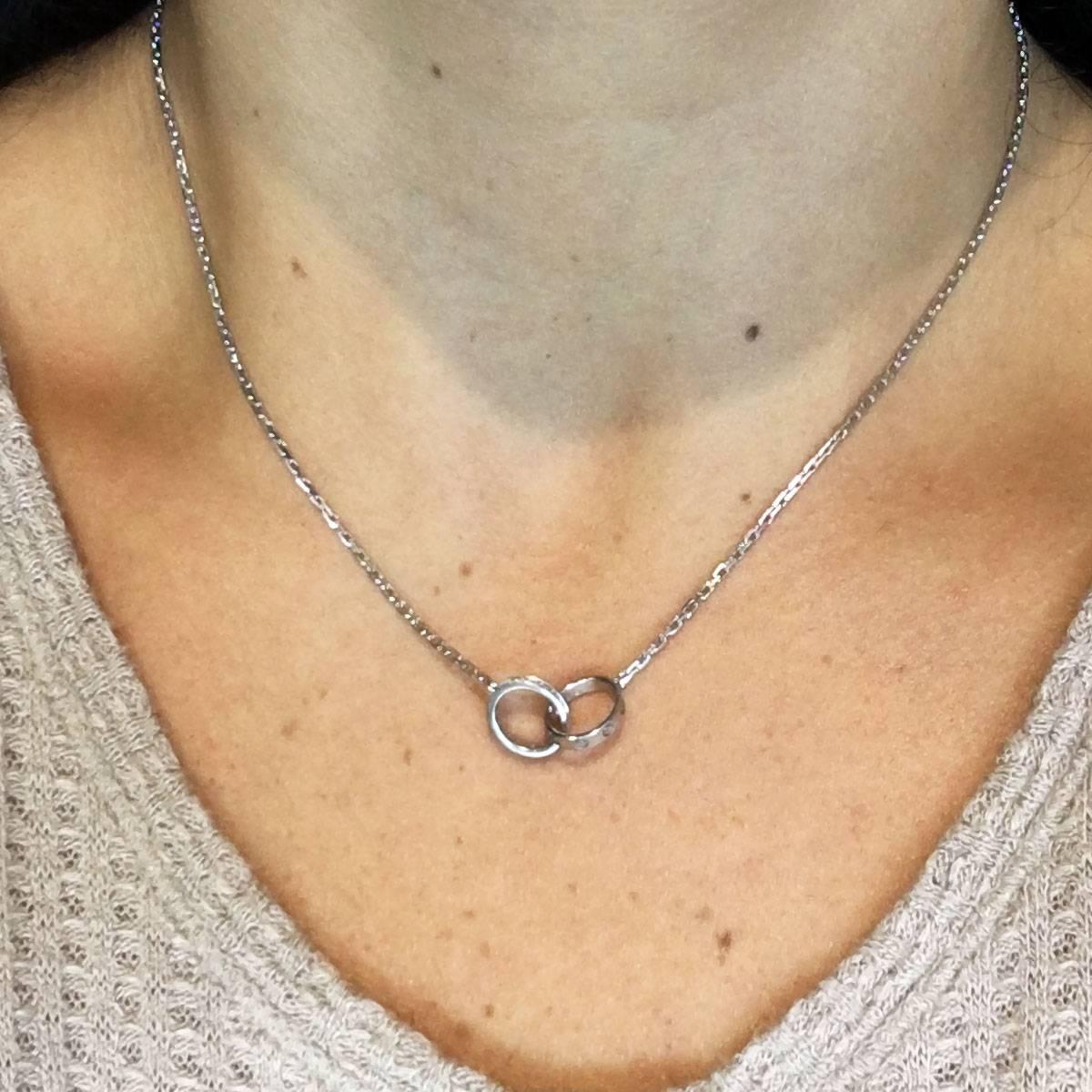 cartier love necklace silver