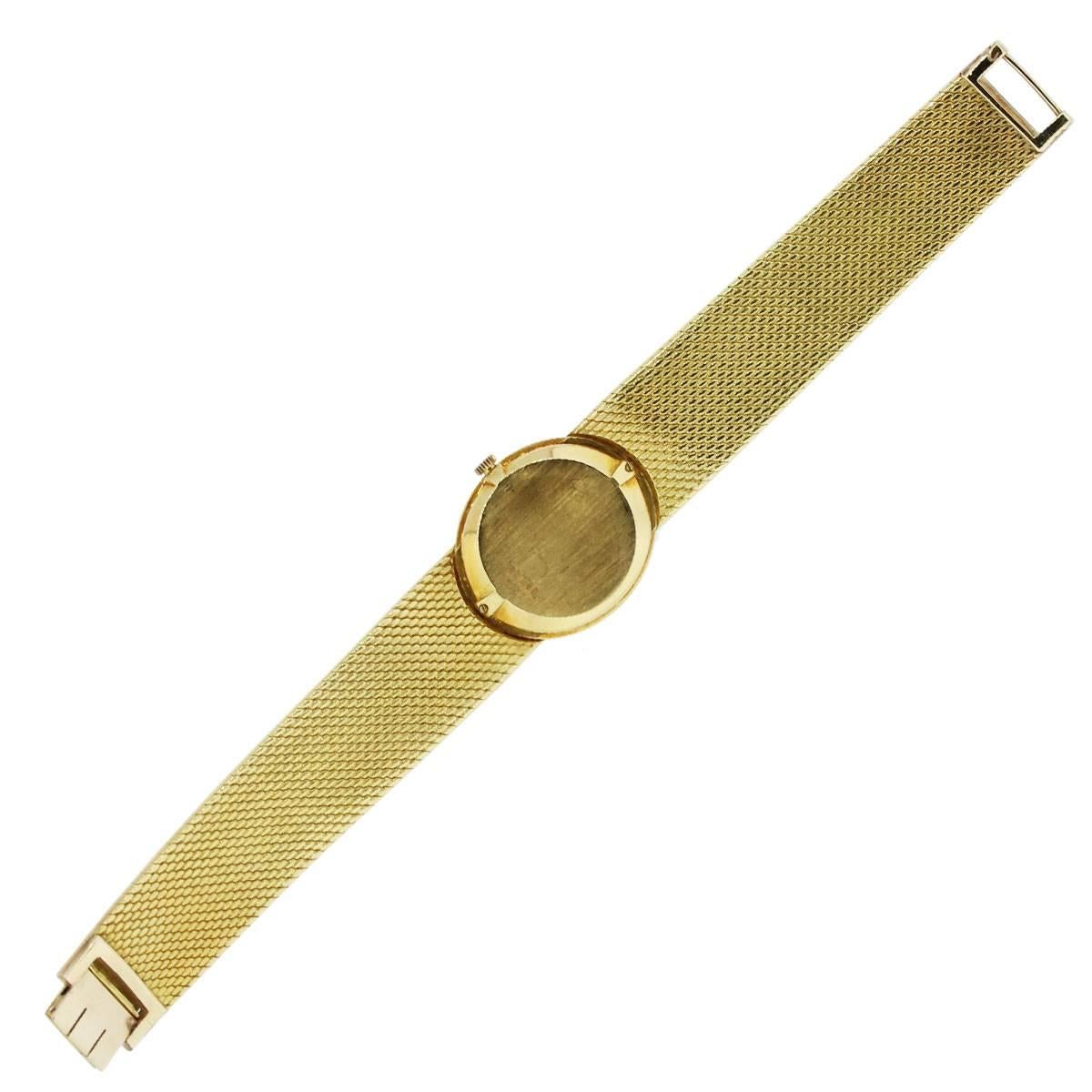 Piaget Ladies Yellow Gold Jade Stone Manual Dial Wristwatch 2