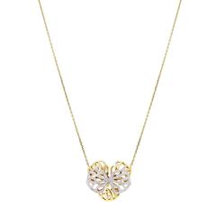 Cartier Diamond Two Color Gold Caresse D'orchidees Necklace