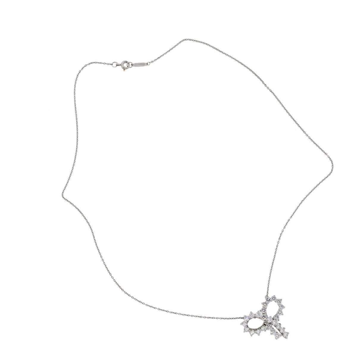 tiffany diamond bow necklace