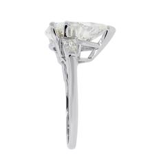 6.21 Carat Pear Shape Diamond Platinum Engagement Ring