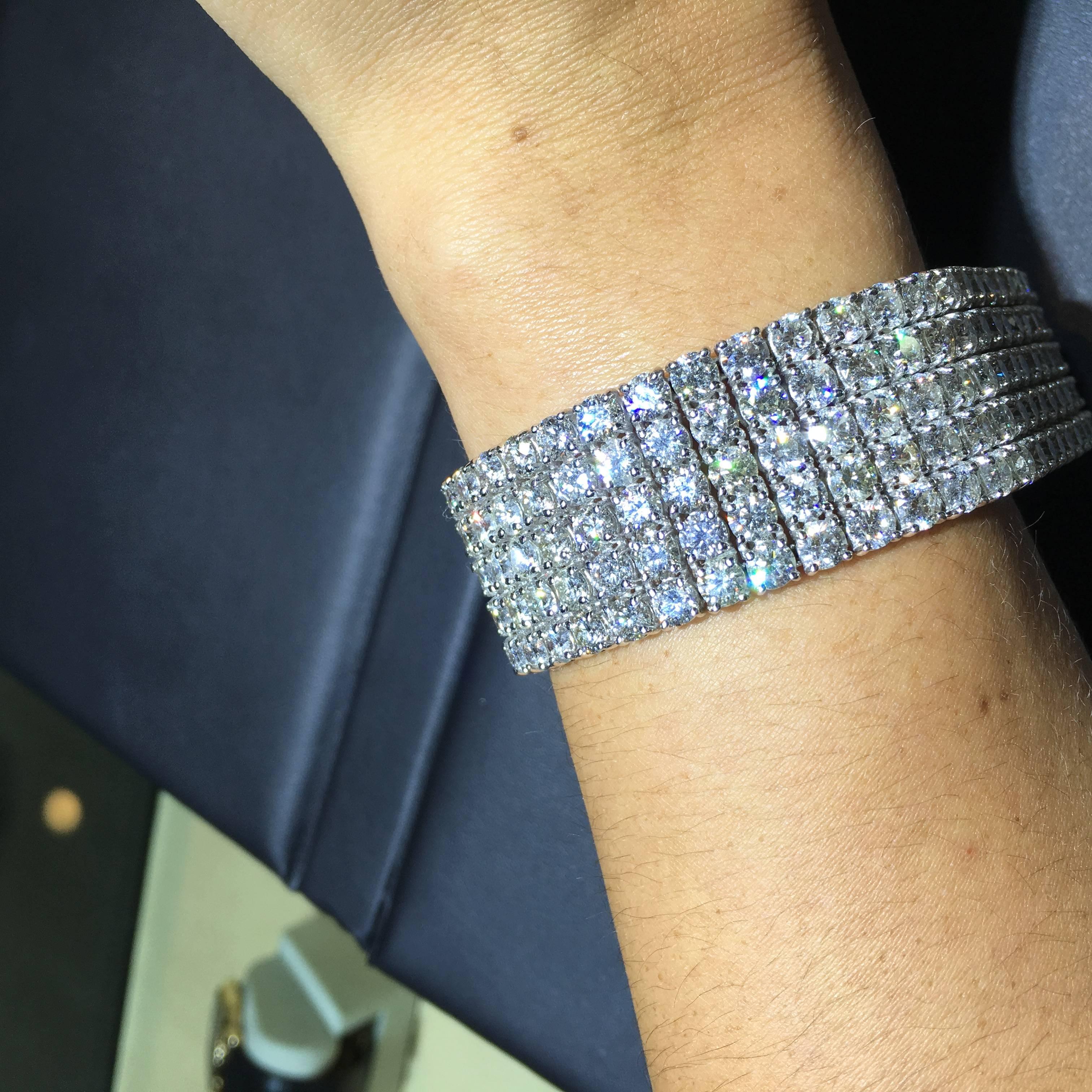 5 row diamond bracelet