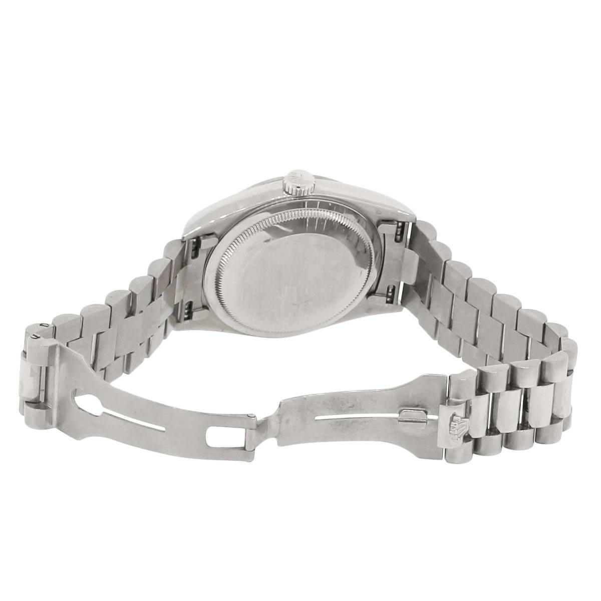 Women's or Men's Rolex White Gold Day Date Presidential Wristwatch Ref 18239