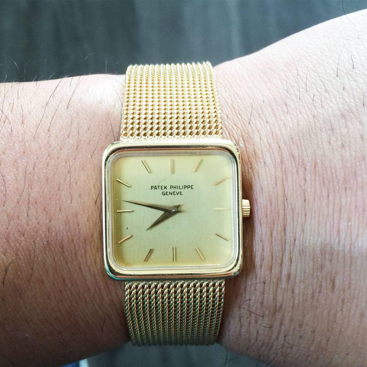 Patek Philippe Gelbgold Champagner Zifferblatt Armbanduhr Ref 4222 2