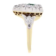 Tiffany & Co. Emerald Diamond Gold Platinum Heart Ring
