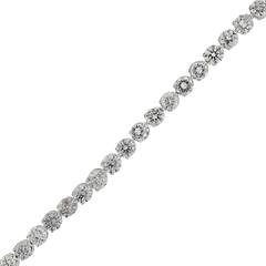 12.67 Carats Diamonds Gold Tennis Bracelet