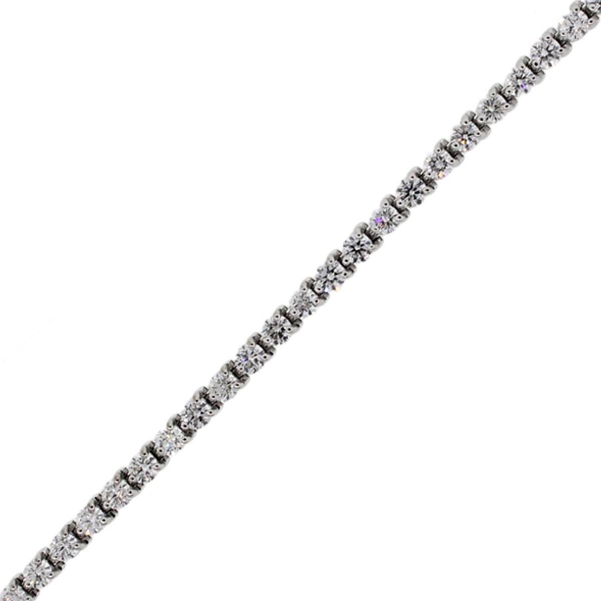 7.75 Carats Diamond Gold Tennis Bracelet