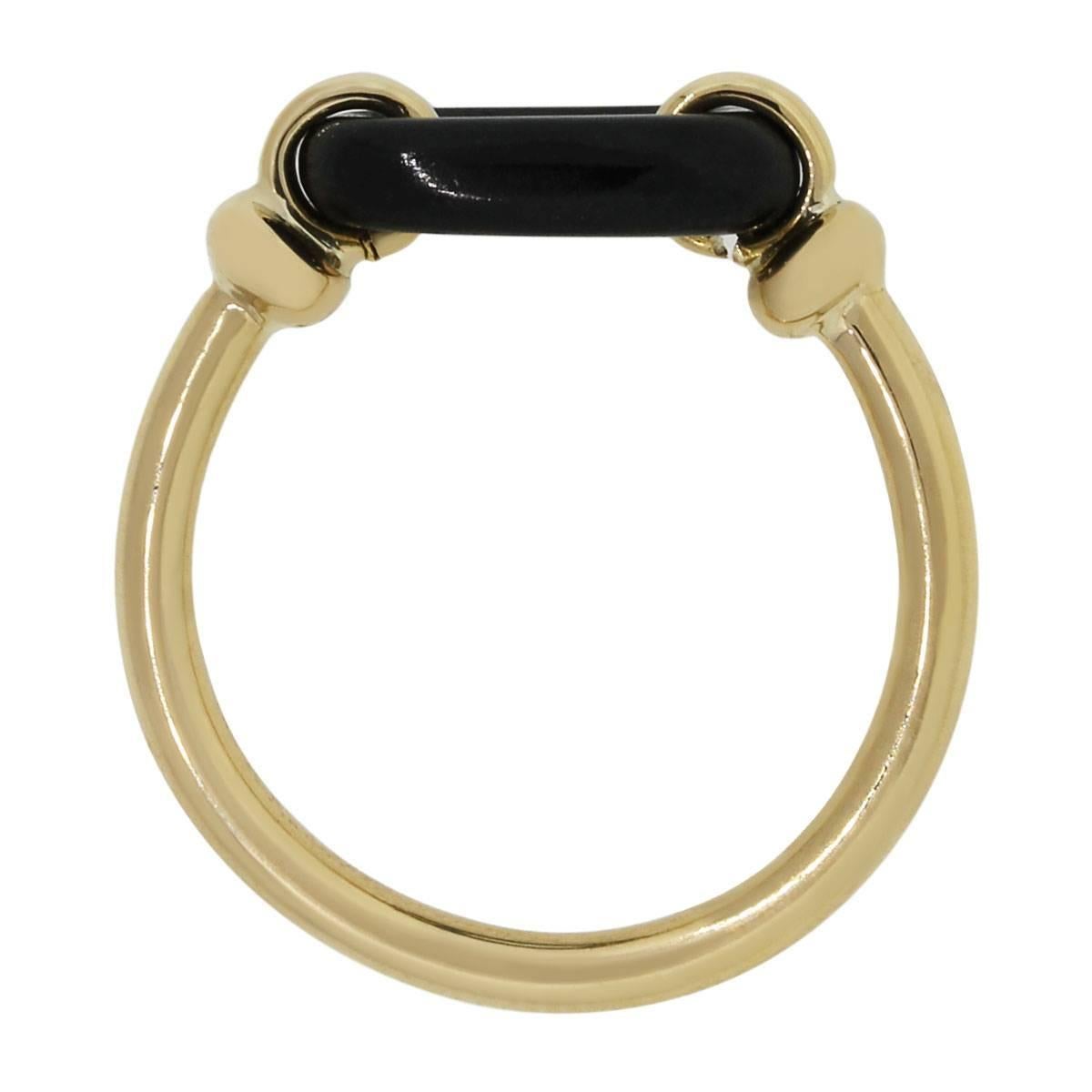 Women's Cartier Oval Onyx Gold Ring