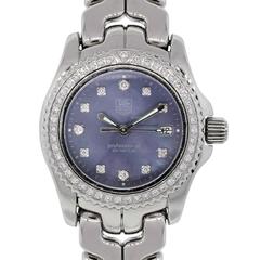 Tag Heuer Ladies Stainless Steel Diamond Dial and Bezel Quartz Wristwatch