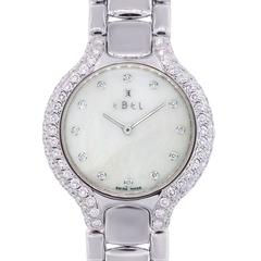 Ebel Ladies White Gold Diamond Dial Mother-of-Pearl Beluga Quartz Wristwatch