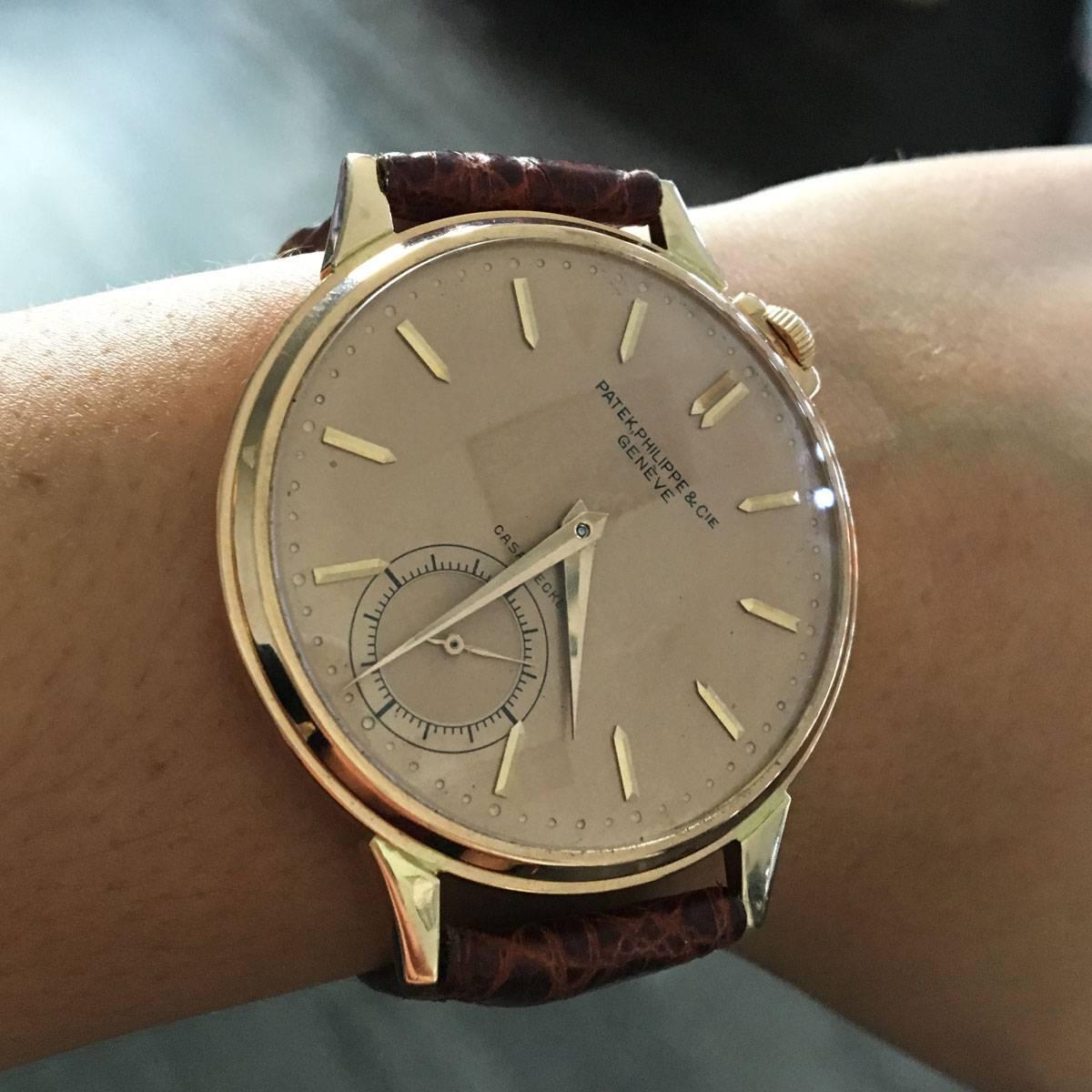 Patek Philippe Rose Gold Casa Becker Wristwatch In Excellent Condition In Boca Raton, FL