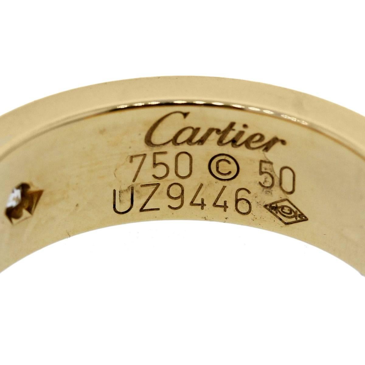 Cartier 3 Diamond Gold Love Ring 1