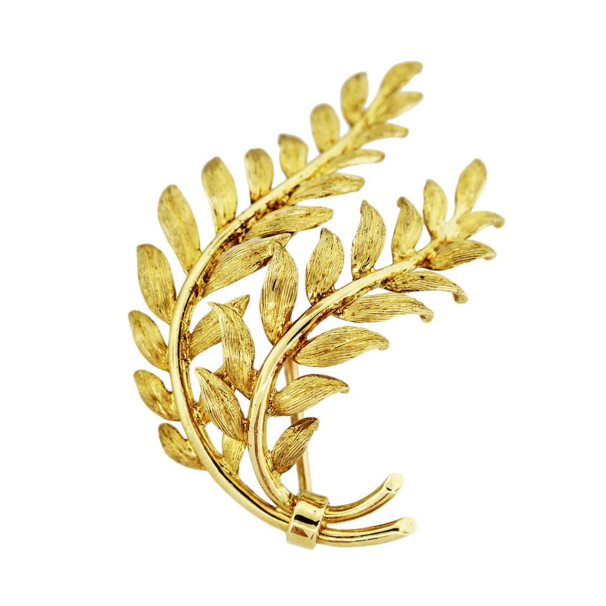 Tiffany & Co. Gold Leaf Pin