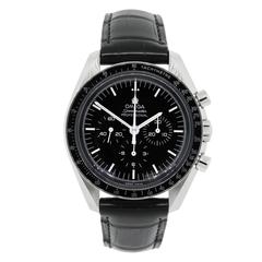Omega Stainless Steel Speedmaster Chronograph Moon Wristwatch