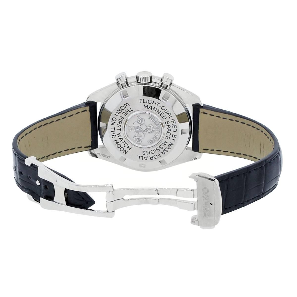 Men's Omega Stainless Steel Speedmaster Chronograph Moon Wristwatch