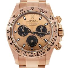 Rolex Rose Gold Daytona Chronograph Automatic Wristwatch Ref 116505 