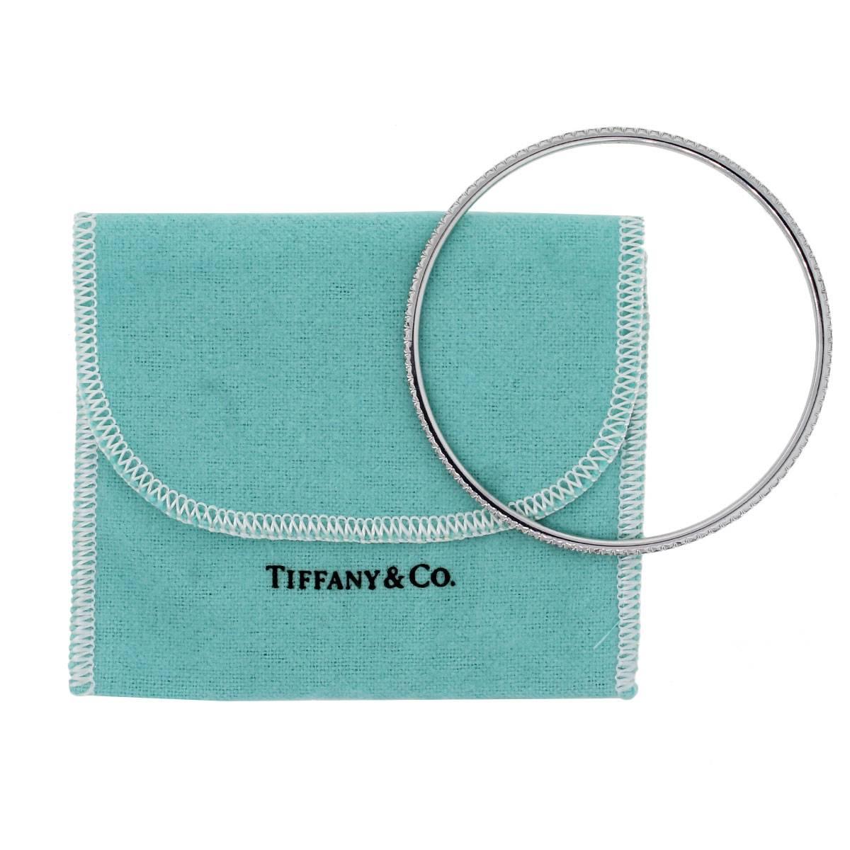 Women's Tiffany & Co. Diamond Gold Metro Bangle Bracelet