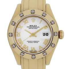 Rolex 80318 Masterpiece 18k Yellow Gold White Roman Dial Watch