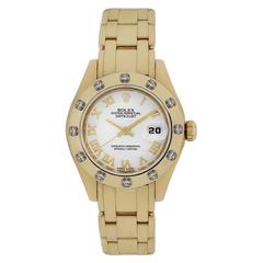 Rolex 80318 Masterpiece 18k Yellow Gold White Roman Dial Watch