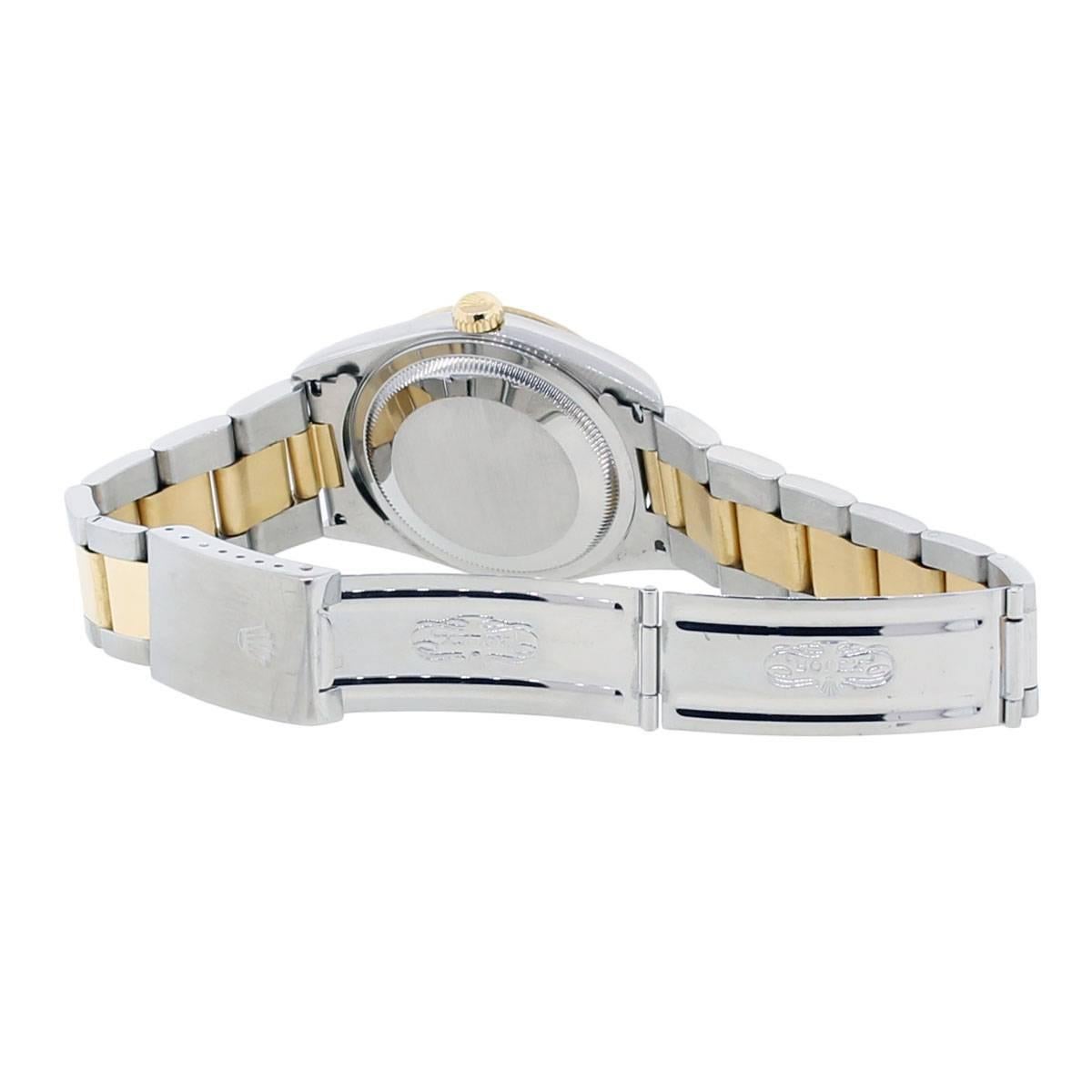 rolex datejust two tone white dial