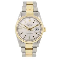 Rolex 16203 Datejust Two Tone White Dial Gents Watch