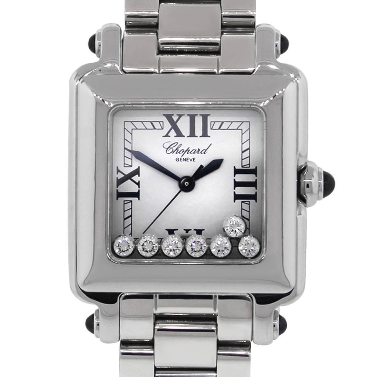 Chopard Stainless Steel Happy Sport Floating Diamonds Watch