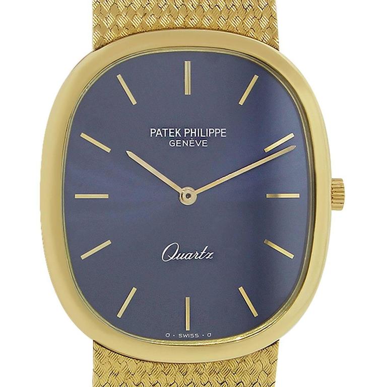 Patek Philippe 18k Yellow Gold Golden Ellipse Mens Watch at 1stDibs