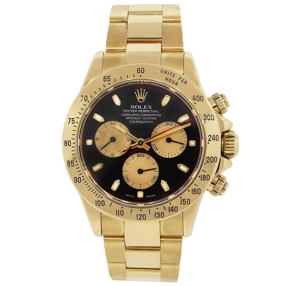 Rolex 116528 Daytona 18k Yellow Gold Paul Newman Dial ...