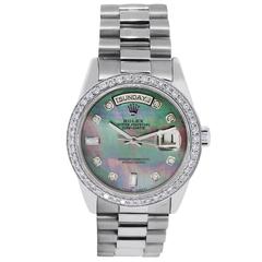 Rolex White Gold Presidential Automatic Wristwatch Ref 18039