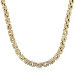 Cartier Yellow Gold Panther Three Row Diamond Gold Necklace 2