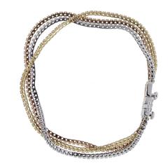 14k Tri Color 3.15ctw Diamond Tennis Bracelet