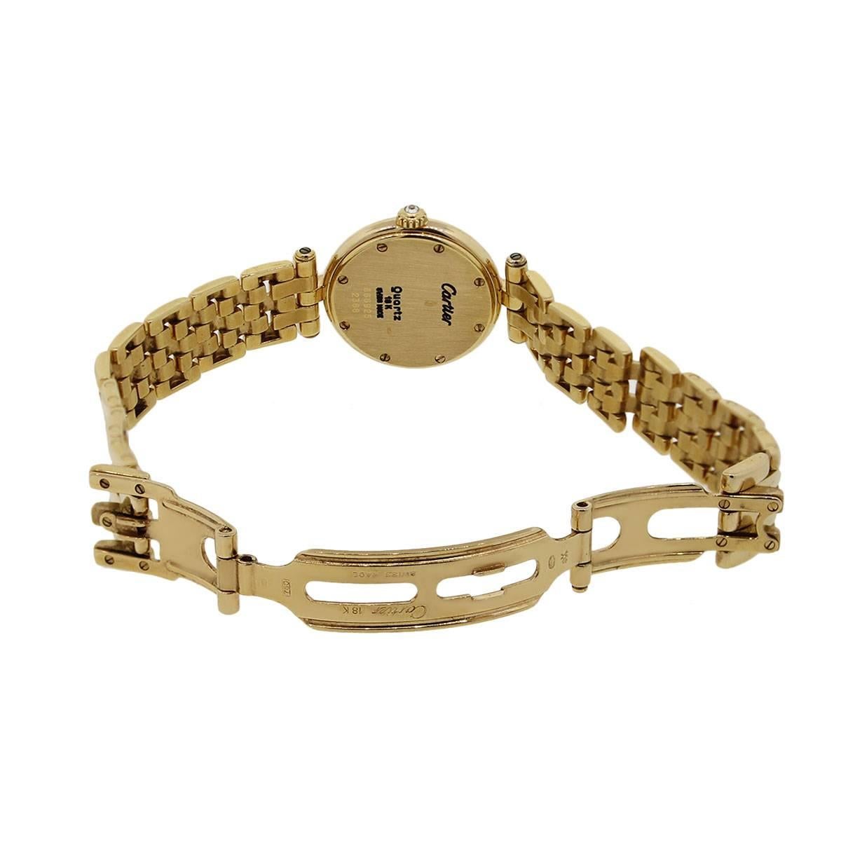 Women's Cartier Ladies Yellow Gold Diamond Panthere Vendome Cougar Quartz Wristwatch