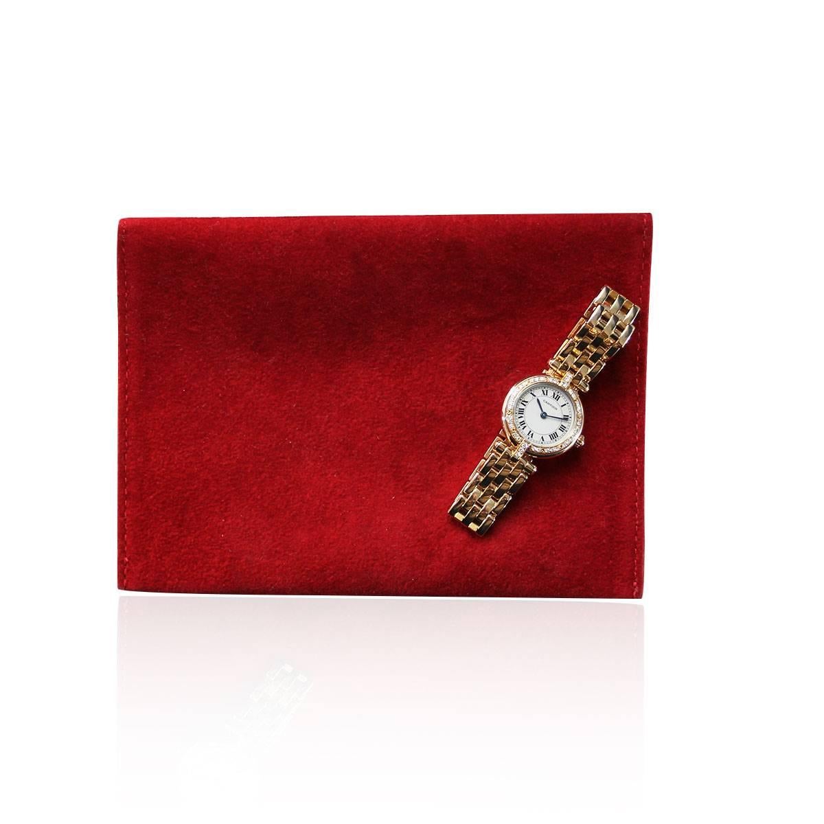 Cartier Ladies Yellow Gold Diamond Panthere Vendome Cougar Quartz Wristwatch 1