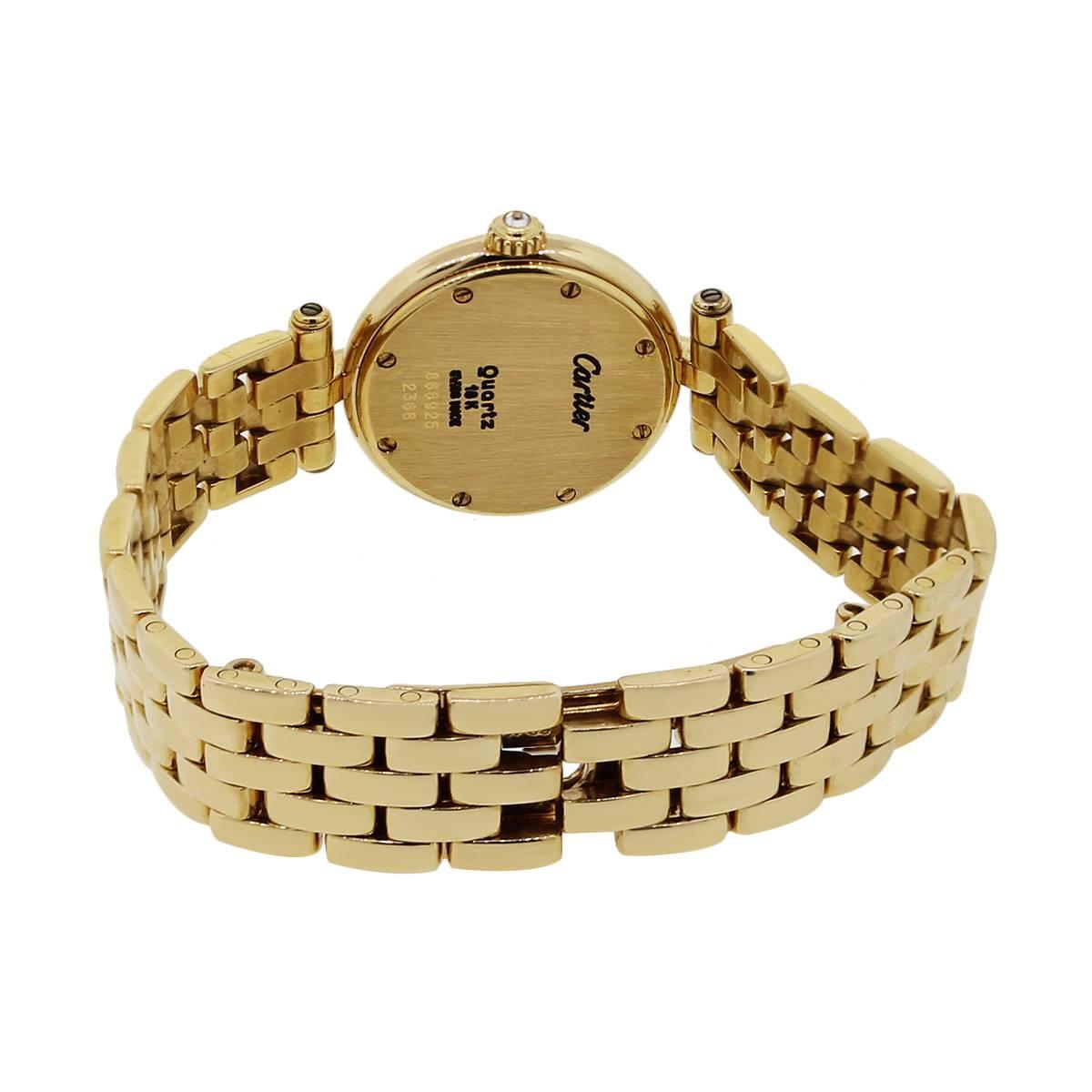 Cartier Ladies Yellow Gold Diamond Panthere Vendome Cougar Quartz Wristwatch In Excellent Condition In Boca Raton, FL