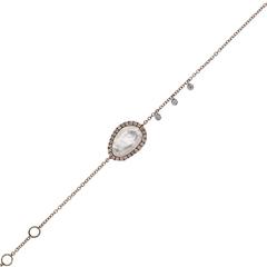 Meira T Rose Gold 2.74 Carat Mother Of Pearl Diamond gold Bracelet